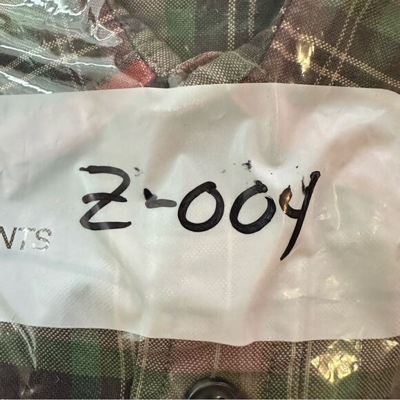 Club Monaco Classic Fit Long Sleeve Orange-Green-Tan Plaid Shirt Size Large - Picture 7 of 7